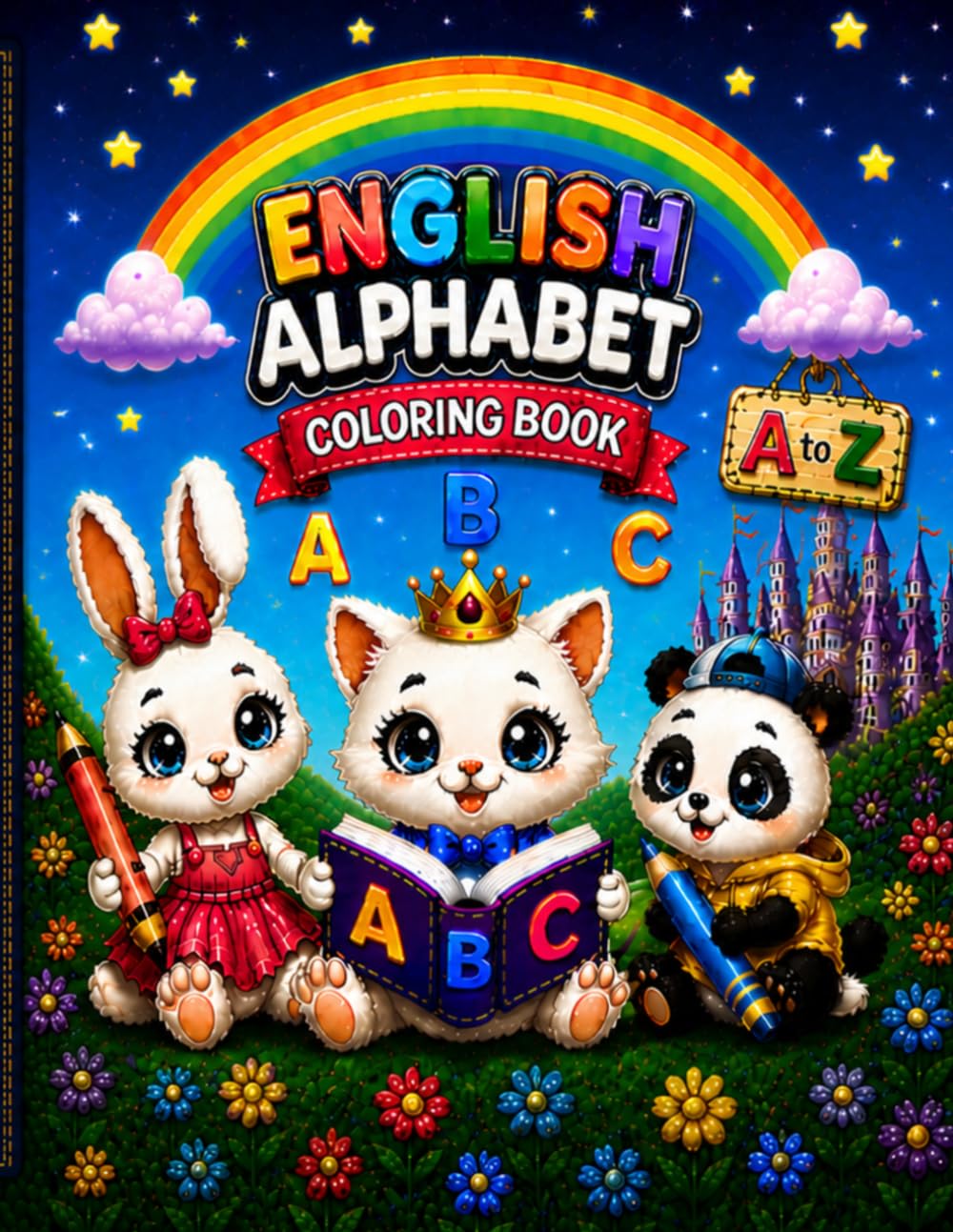 English Alphabet Coloring Book for Kids: Bold and Easy ABC Coloring Pages for Toddlers and Preschoolers - Ages 3-5 (Nadella Coloring Series Book 1)