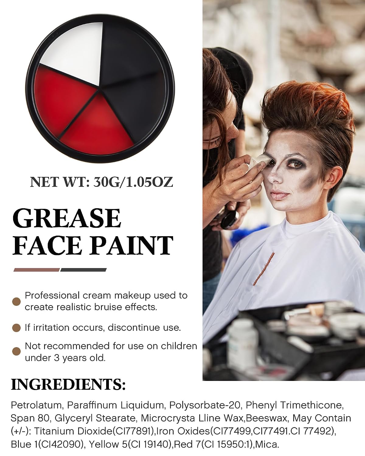 Libima Halloween Prosthetics Devil Horns Men Women with Face Paint and Makeup Adhesive Glue Halloween Demon Horns Cosplay Costume Goat Horns Cosplay Halloween Latex Prosthetic Set(Large)