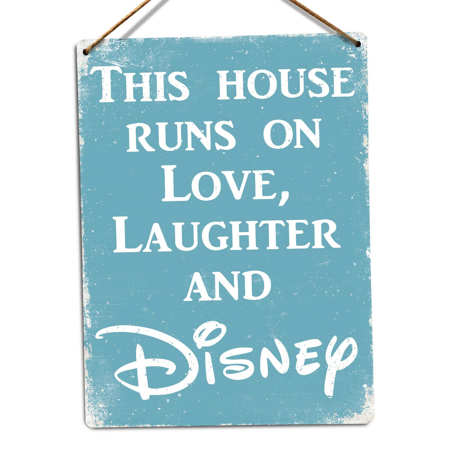Toasted Merch This House Runs on - Blue – Small Twine | Printed Metal Wall Sign Plaque