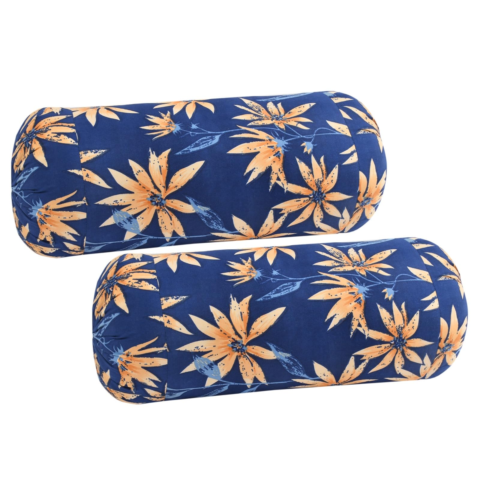 16x32 Inches Printed Bolster Cover - Soft Polycotton Material with Easy Tie Closure for a Stylish and Cozy Home Upgrade (Dark Blue)-picture-27