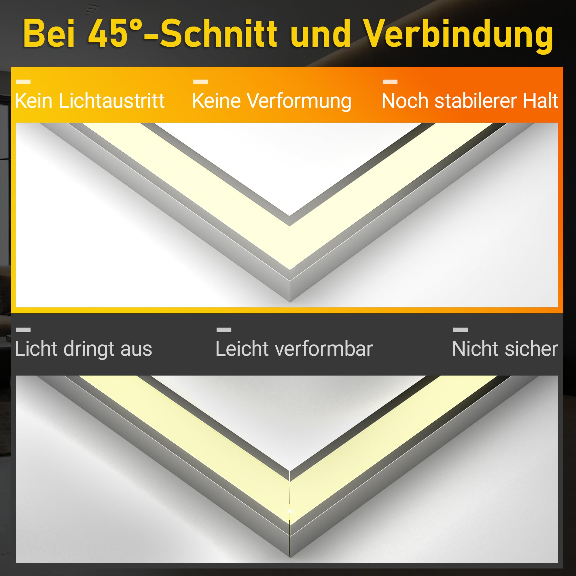 Shine Plus LED-Aluminiumprofil 10er-Pack 2m (Gesamt 20m), Deckenhängend & Einbau-LED-Kanal für Streifen bis 32 mm, Milchweiße PC-Abdeckung, Aluminium-Extrusion mit Komplettem Montageset