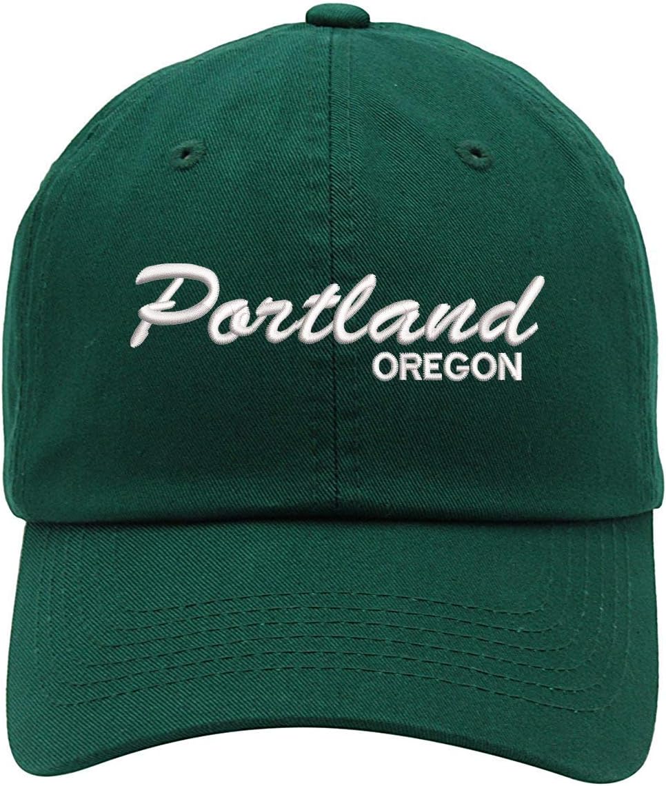 Top Level Apparel Portland Oregon Script Embroidered Low Profile Soft Crown Unisex Baseball Dad Hat