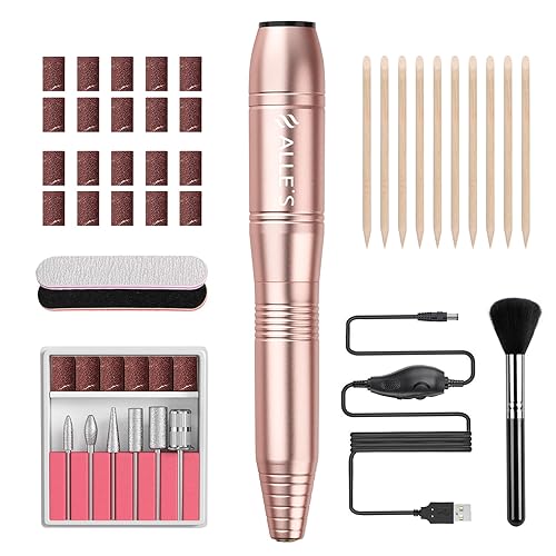 Miniatura 14 de Máquina de taladro de acrílico eléctrica de uñas de lima de uñas portátil