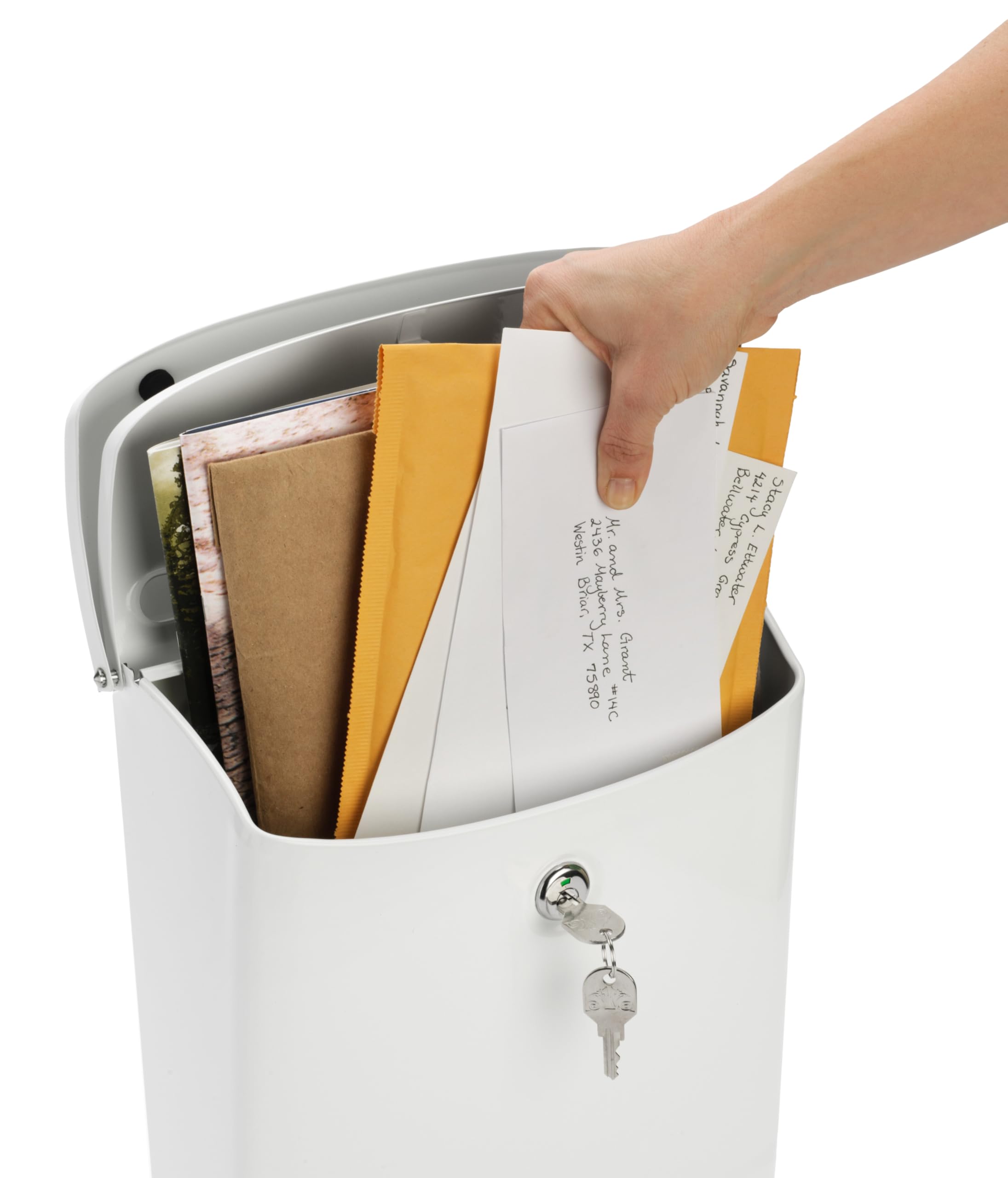 ARCHITECTURAL MAILBOXES 2576W-10 Parkside - Soporte de Pared, Blanco, M
