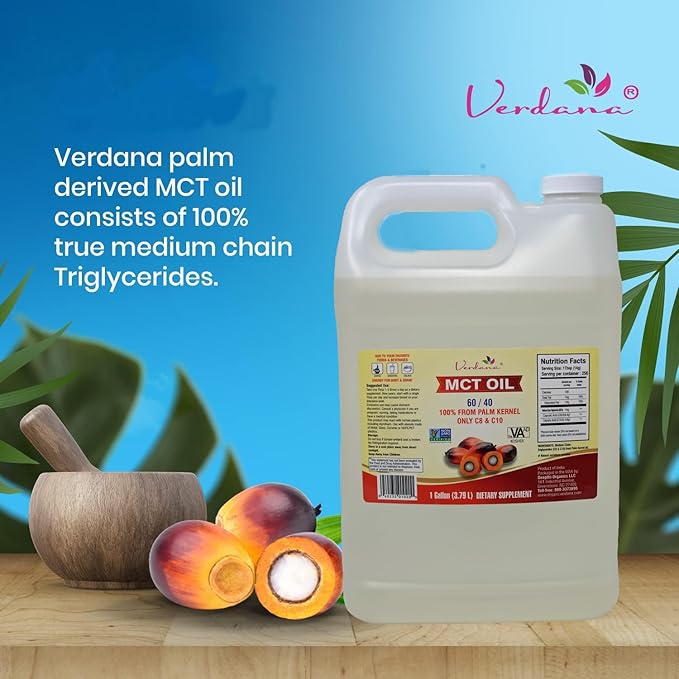 Aceite MCT Grado Alimenticio Verdana – 1 Galón (128 fl oz) miniatura 3