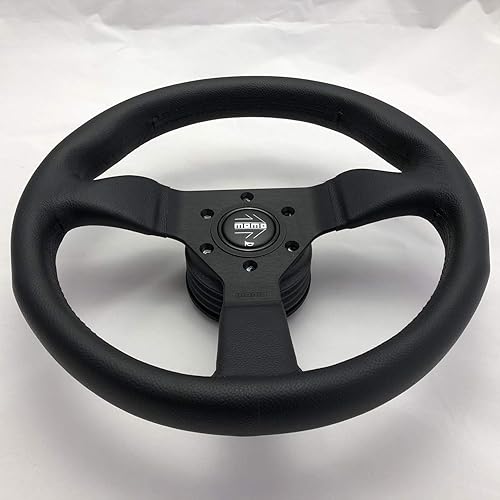 Vista 12 de MOMO Motorsport Montecarlo Alcantara Street Volante Negro Alcantara Grip, Radios anodizados cepillados, BK Stitch 12.598 in