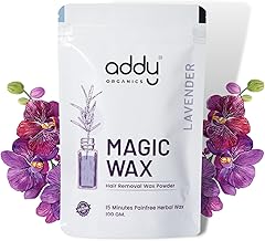 ADDY ORGANICS Women Herbal Wax Powder for Hair Removal - Instant & Painless Magic Wax for Men & Women, Ayurvedic Natural Waxing Powder for All Hair Types & Skin Areas, Perfect for Hands, Legs, Underarms & Bikini wax - 100g (100gm, Lavender - MW)