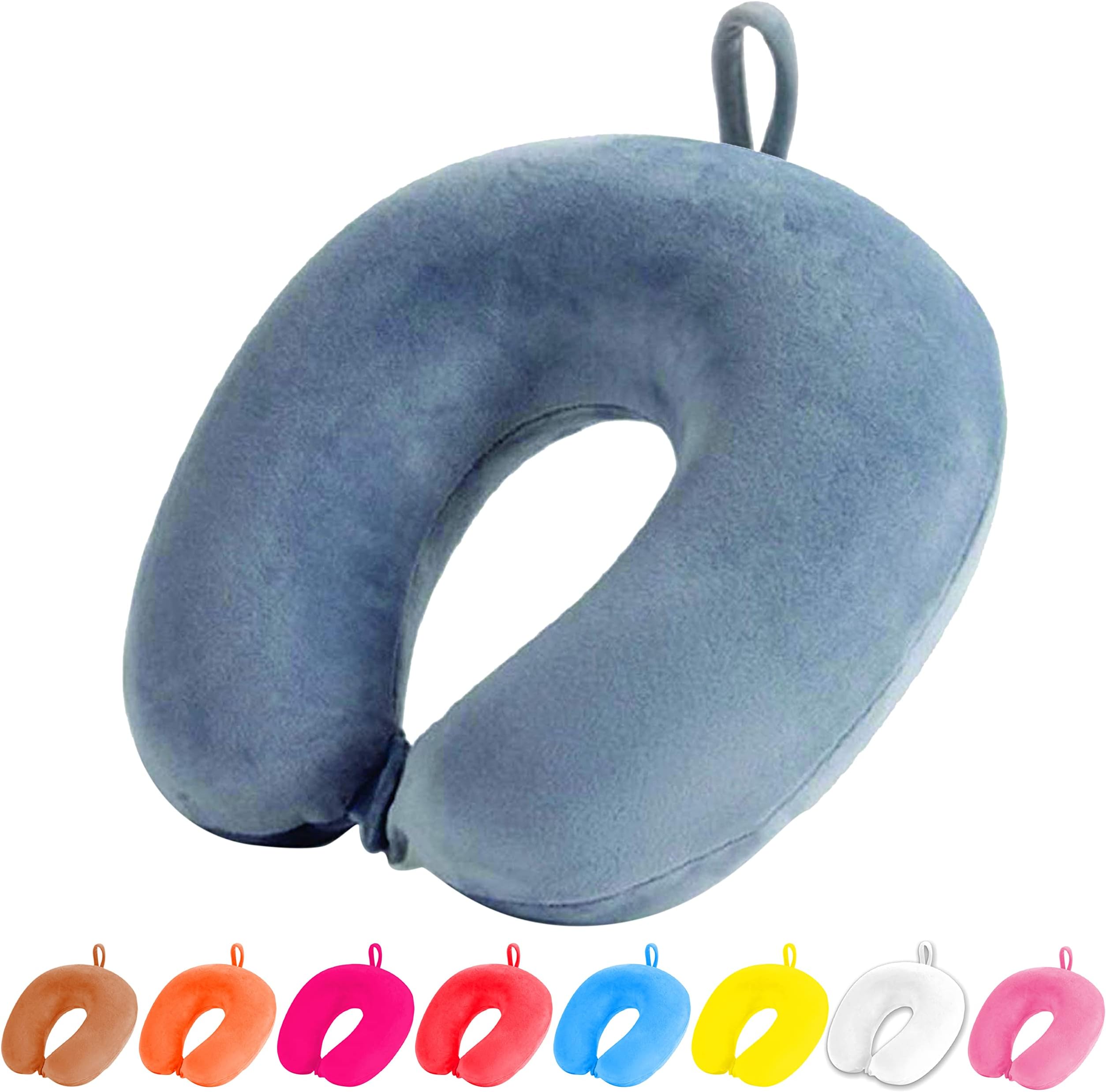 Travel 360 Degree Neck Pillow for Travel in Flight/Car/Train for Sleeping, Neck Support | Lightweight Travel Pillow for Men and Women - (Grey)