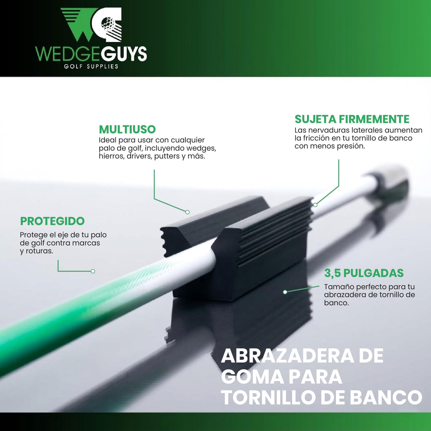 Wedge Guys DC Tour - Kit de empuñaduras de golf – 4 zonas de agarre para una comodidad y control supremos – Reemplazo de empuñaduras de palo de golf para todo tipo de clima para cuñas de regripping