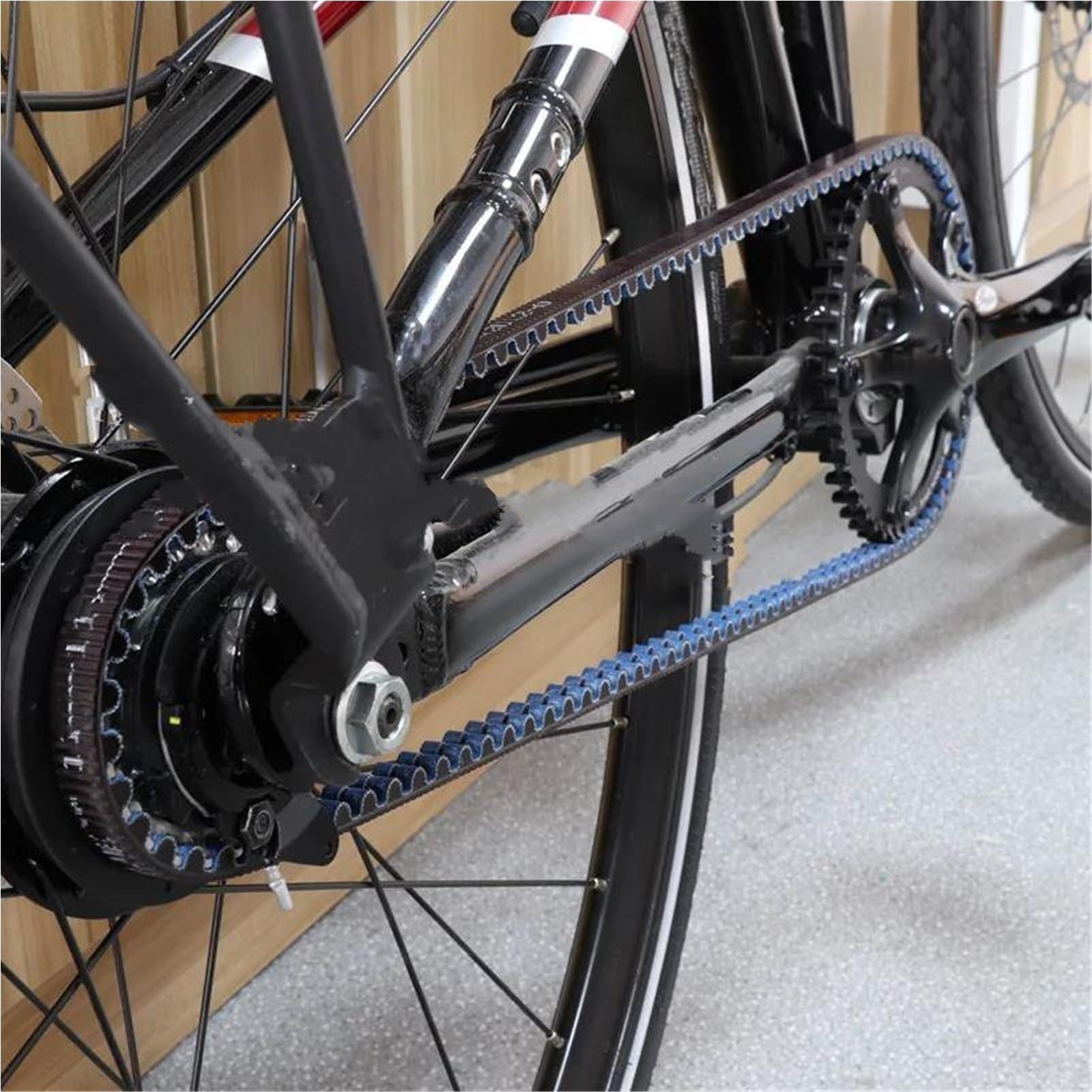 Cintura di trasmissione in carbonio CDX Center Track Bike Belt Drive in fibra per bicicletta 130T nera Cinghia condotta