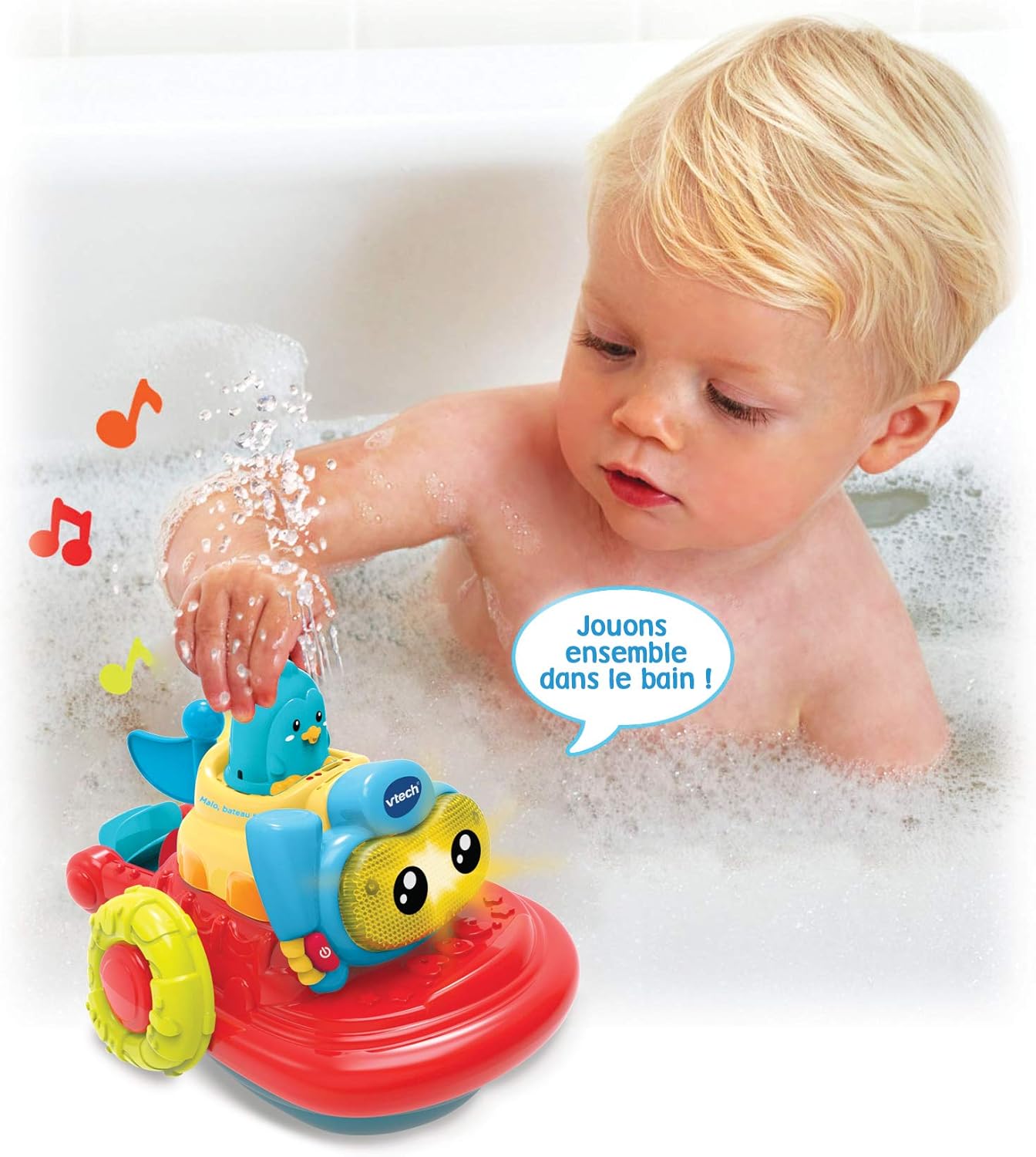Vtech Malo Bateau Sur L Eau Baby Premier Age Jouet De Bain 80 5155 Multicolore Version Fr Amazon Fr Jeux Et Jouets