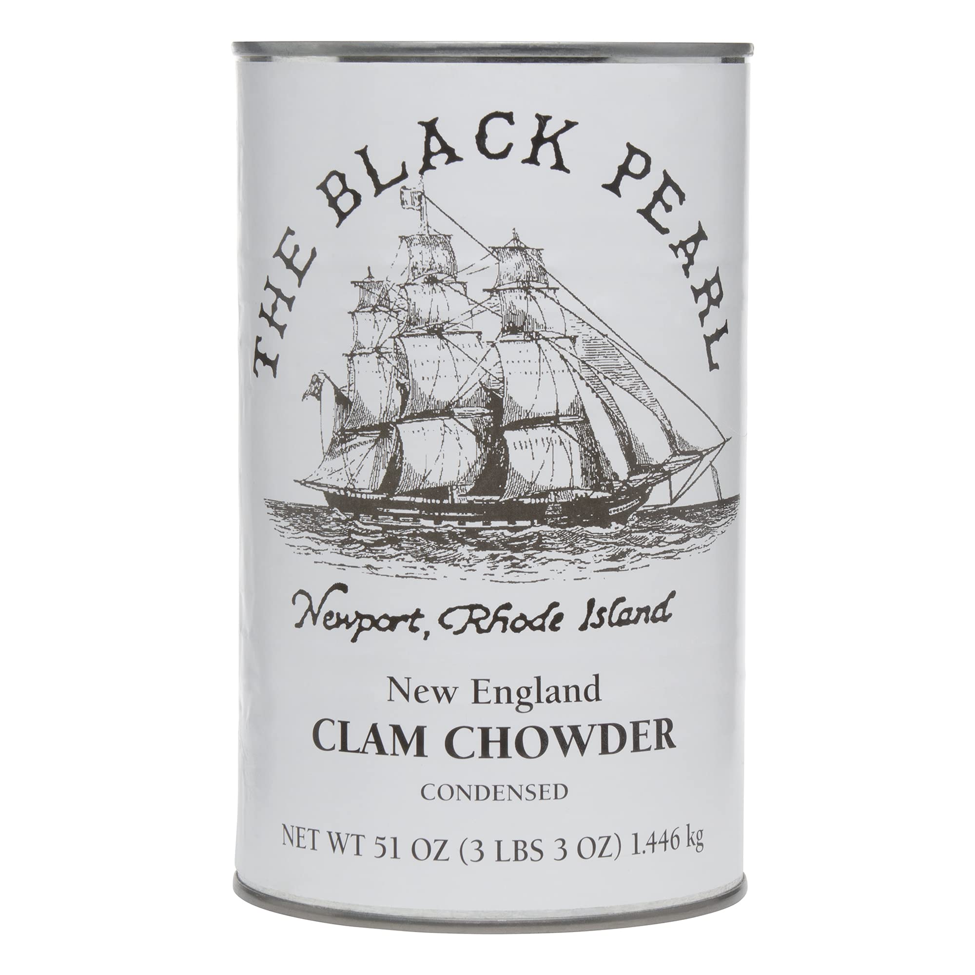The Black Pearl Clam Chowder New England Famous Condensed Soup, 51 oz (1)