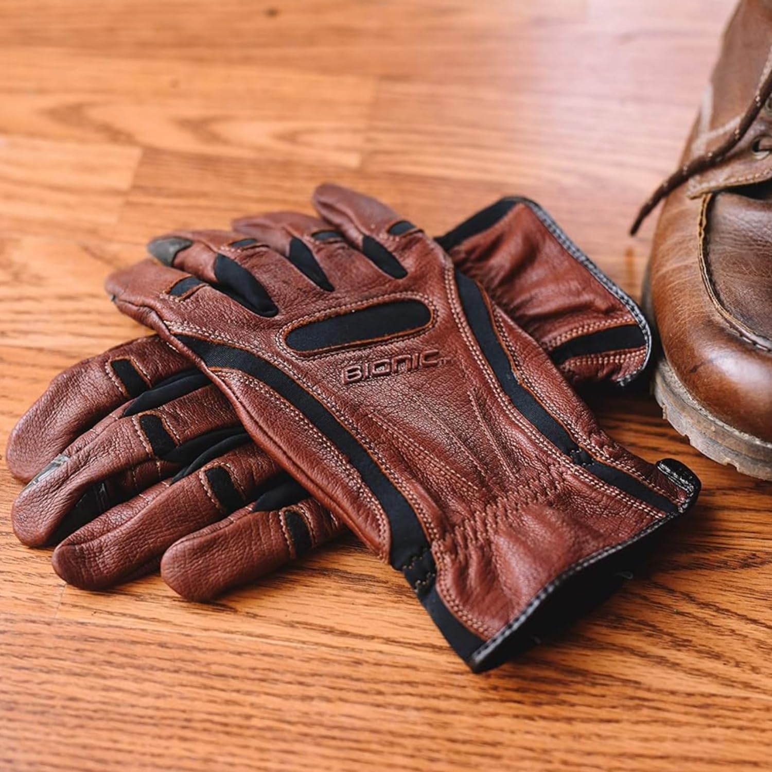 BIONIC GDTN-M-P-BR-XL Tough Pro - Guantes de piel para hombre, talla XL, color marrón