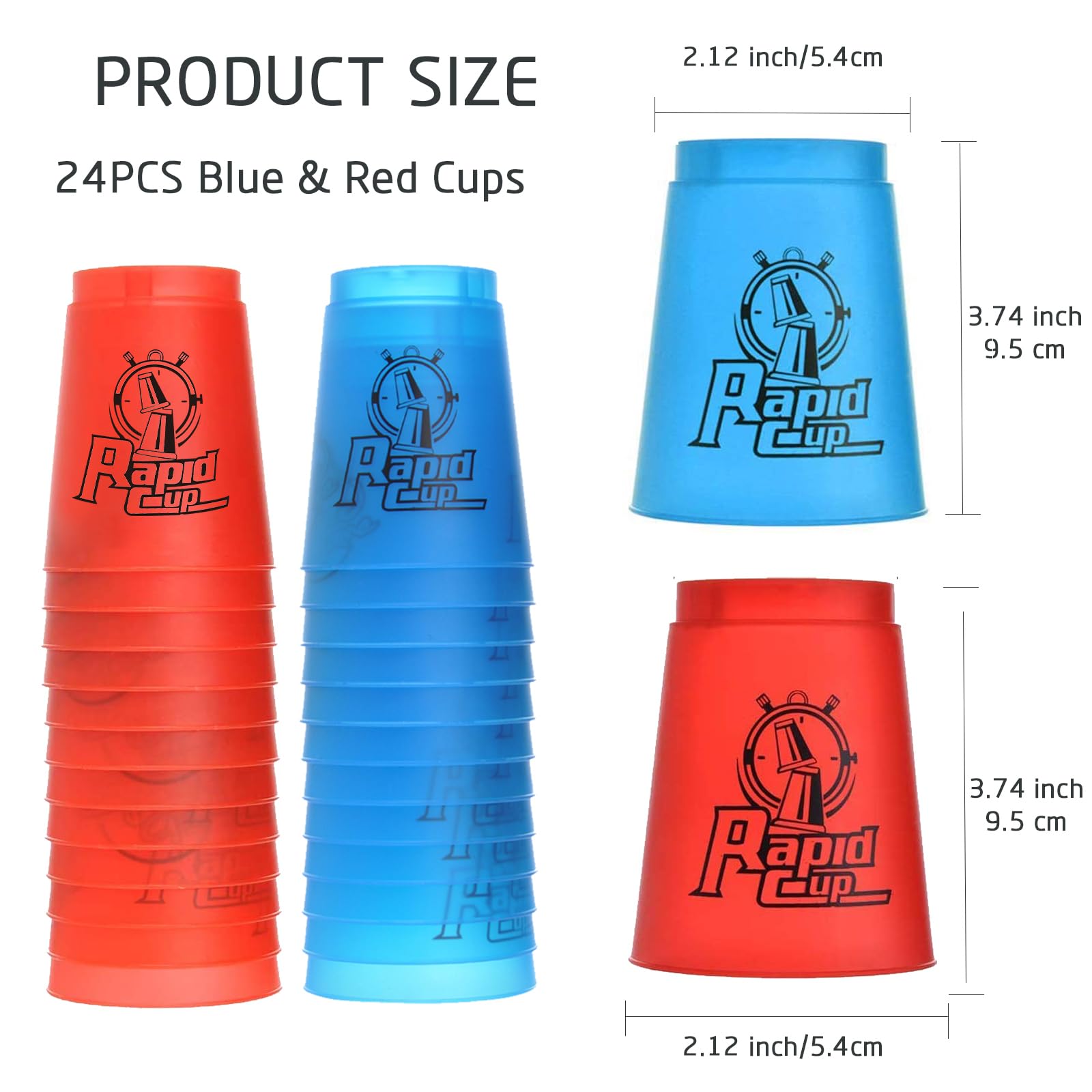 Snapklik.com : 24PCS Quick Stack Cups, Stacking Cups Training Game For ...