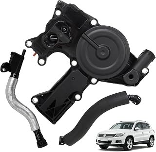 PCV Valve Engine Crankcase Vent Oil Separator Breather Hose Kit 06H103495AH Compatible with Audi A3 A4 A5 Q5 TT 2008-2015, Volkswagen Beetle CC Eos Jetta Tiguan Replace OE 06H103495AB