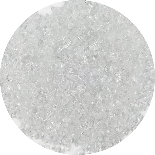 Miniatura 4 de LUSTERING Vidrio triturado decorativo de 14 de pulgada de alto brillo, vidrio roto, gemas de chips de vidrio para resina arte geoda epoxi, relleno