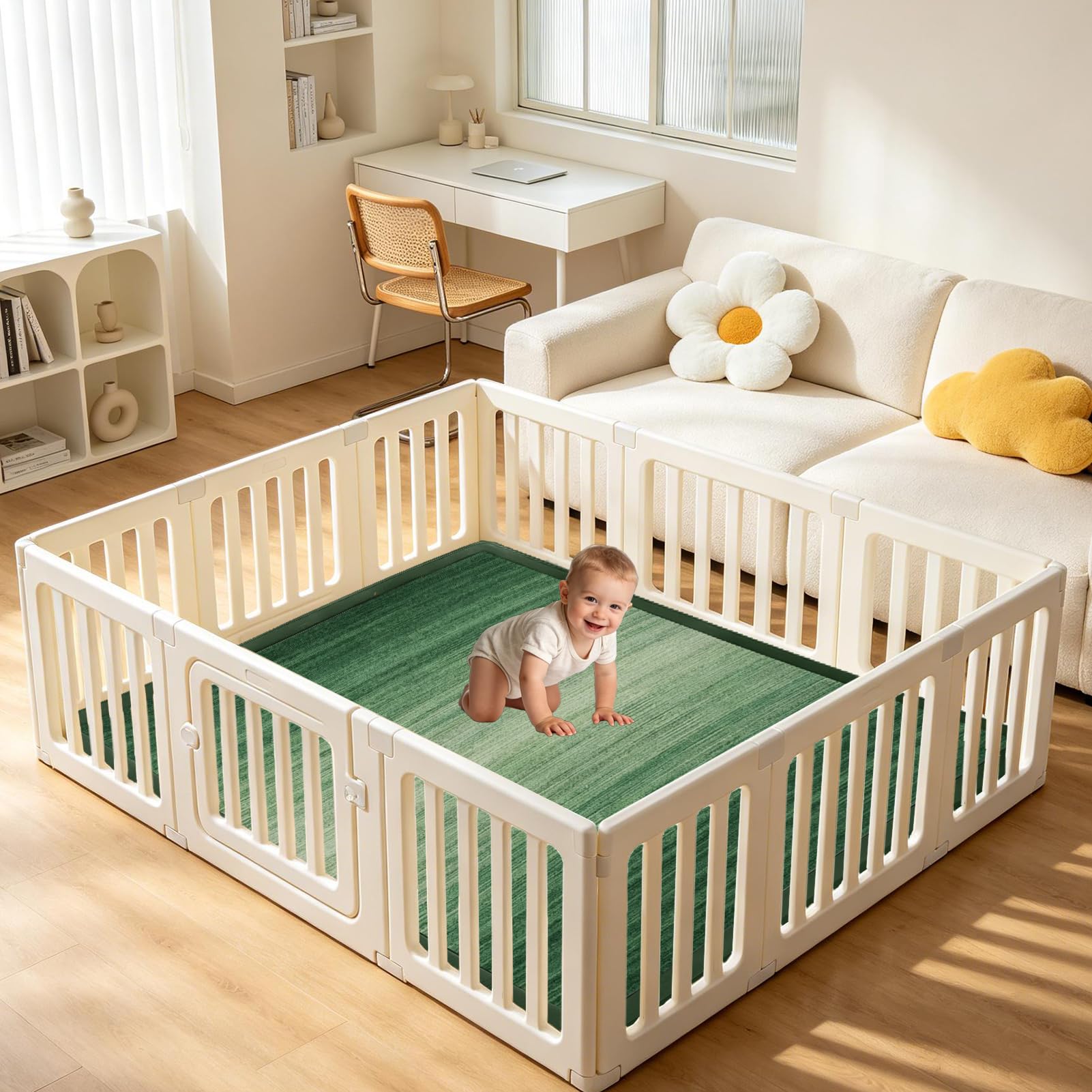 Krabbelmatte Baby 2cm Dicke Schaumstoff Spielmatte Teppich Kinderzimmer rutschfeste Schaumstoffmatte Warm Spielteppich Kinder Krabbeldecke 120 x 160 cm