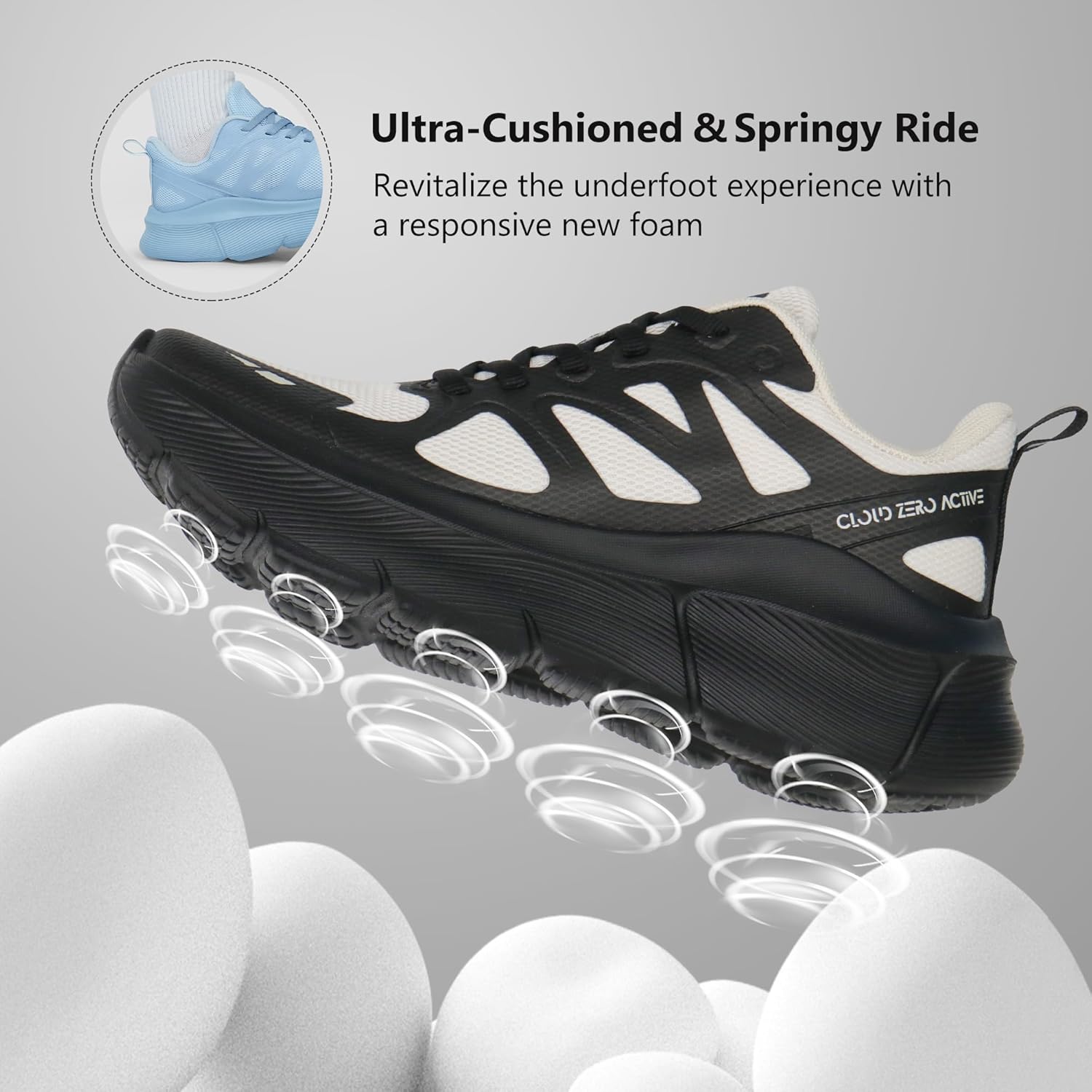 Hawkwell Women's Cloud Zero Active Nursing Shoes Breathable Cushion Walking Tennis Running Workout Shoes Non Slip Medical Work Sneakers - Image 4