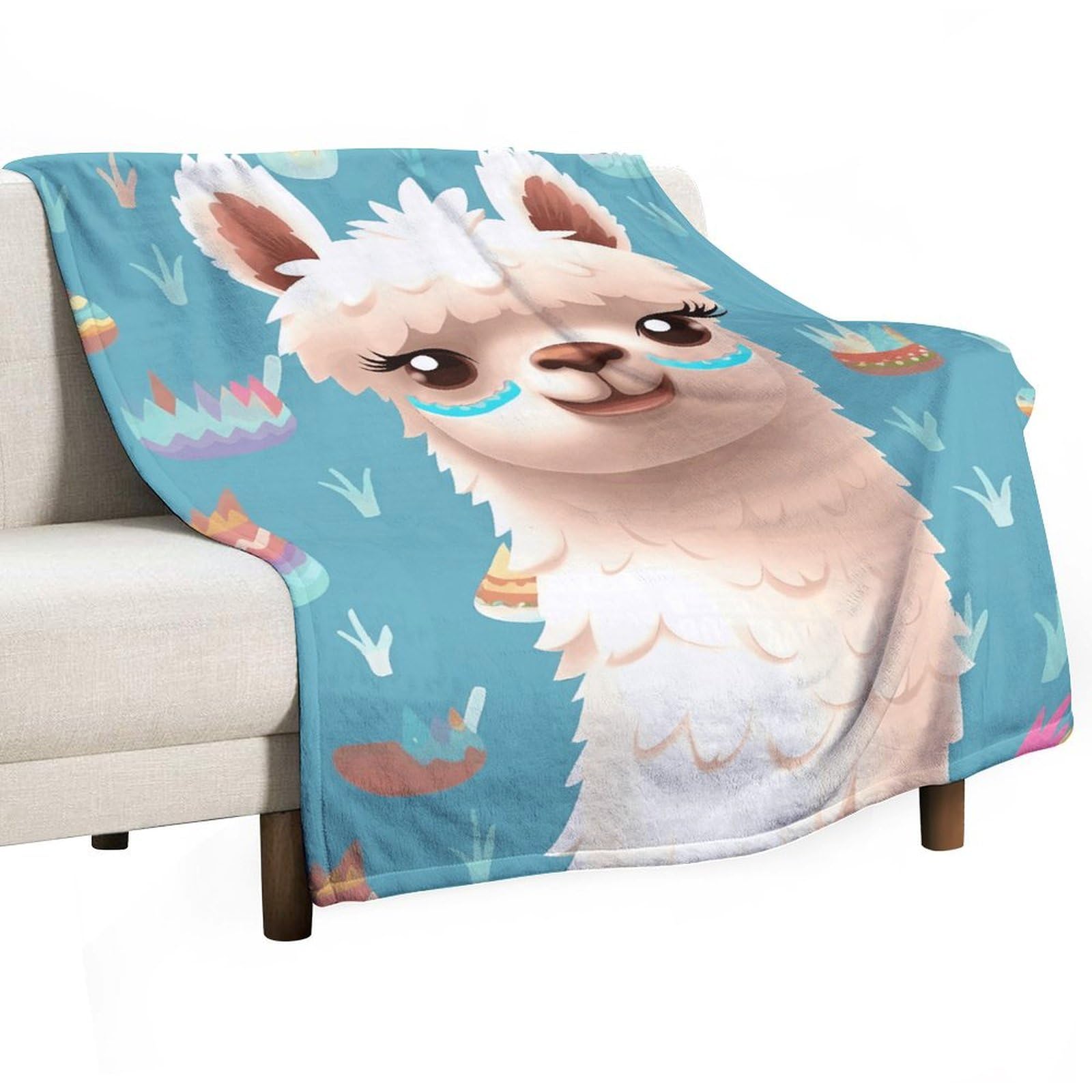 Couverture à motif alpaga pour en finir avec les plaids lourds et froids sur le canapé