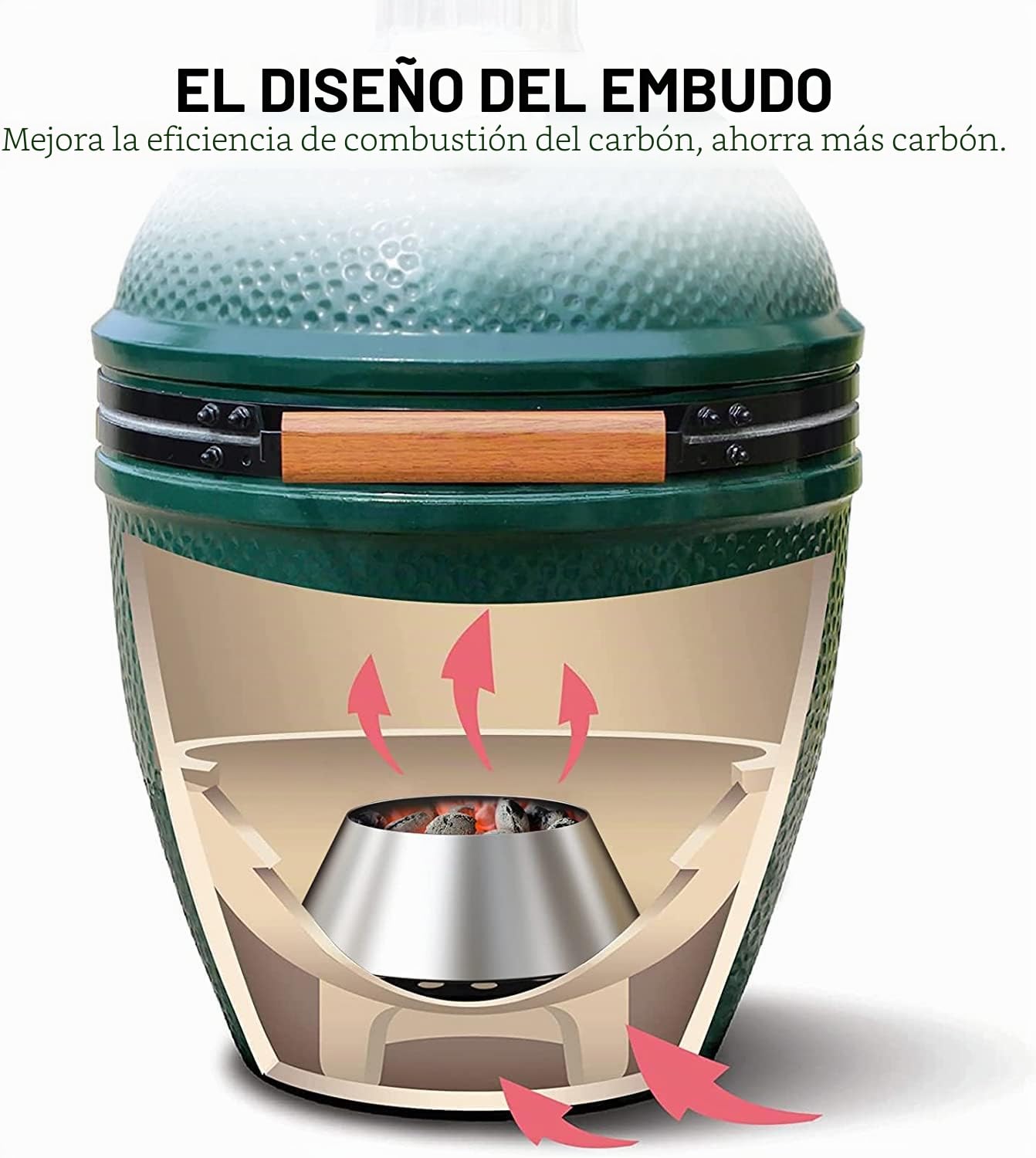 onlyfire Accesorios para Barbacoa Soporte de briquetas de carbón de Acero Inoxidable para Weber Kettle y Parrillas de cerámica