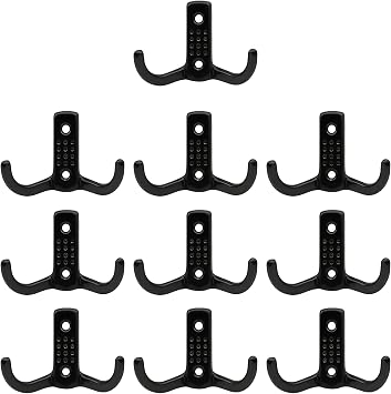 Badem10 Dot Cloakroom Wall Hanger Cabinet Clothes Hanger Black Metal Hanger (10PCS)