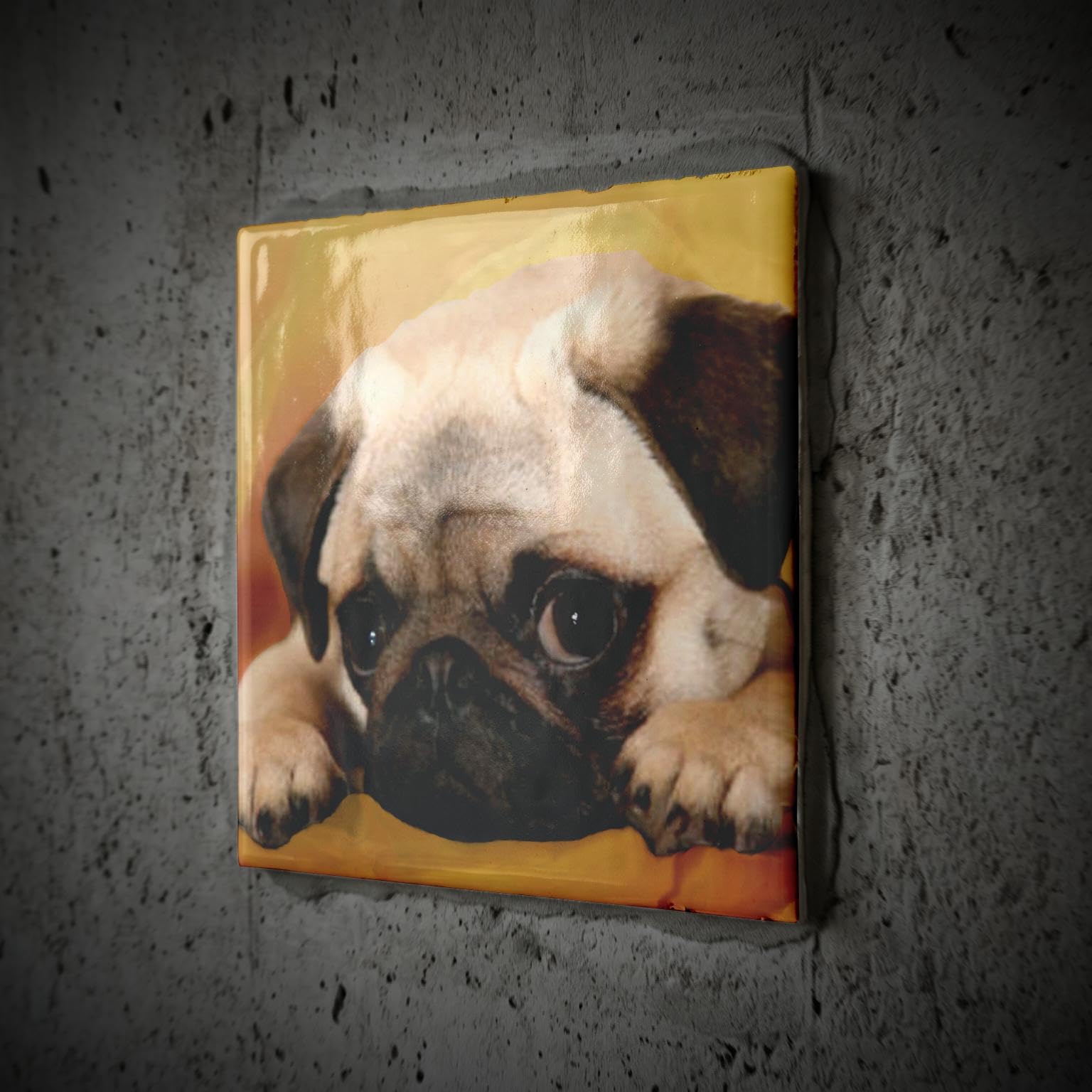Amazon.co.jp: 犬パグ – パグ – タイル 12-Inch-Ceramic ct_3644_4