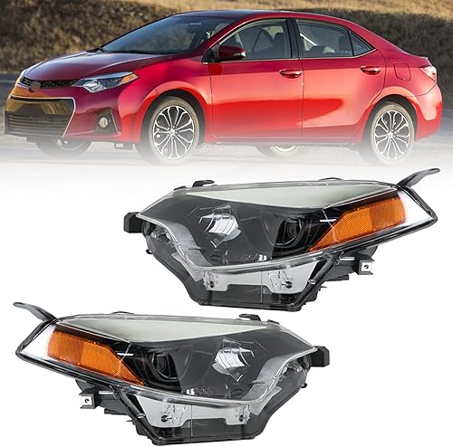 Faros delanteros de repuesto para faros delanteros Corolla 2014 2015 2016, par de montaje de faros delanteros izquierdo y derecho