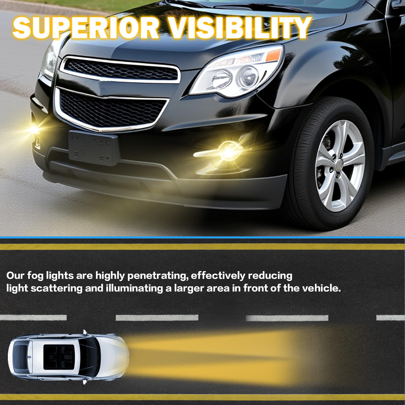 2010 2016 Clear Bumper Fog Light Kit Halogen Left Right Pair Clear Fog Light Kit For 2010-2016 Chevy Equinox - Left & Right Halogen Lamps 2018 Chevy Equinox Fog Lights - Foto 3