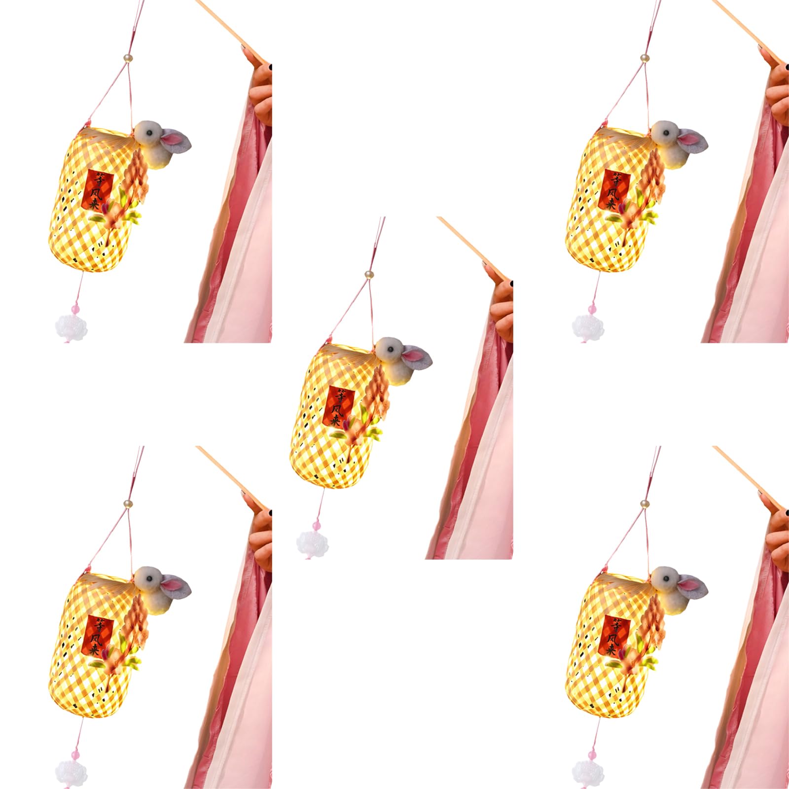 Carotoe Star Wish Purple Dre Of 5 Beautiful Woven Light Autumn Festival Woven Rabbits Light With Led Lights For Festival Decors Traditional Chinese