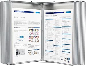 Wall-Mounted Flip File Holder - Wall Reference Organizer, 20 Display ...