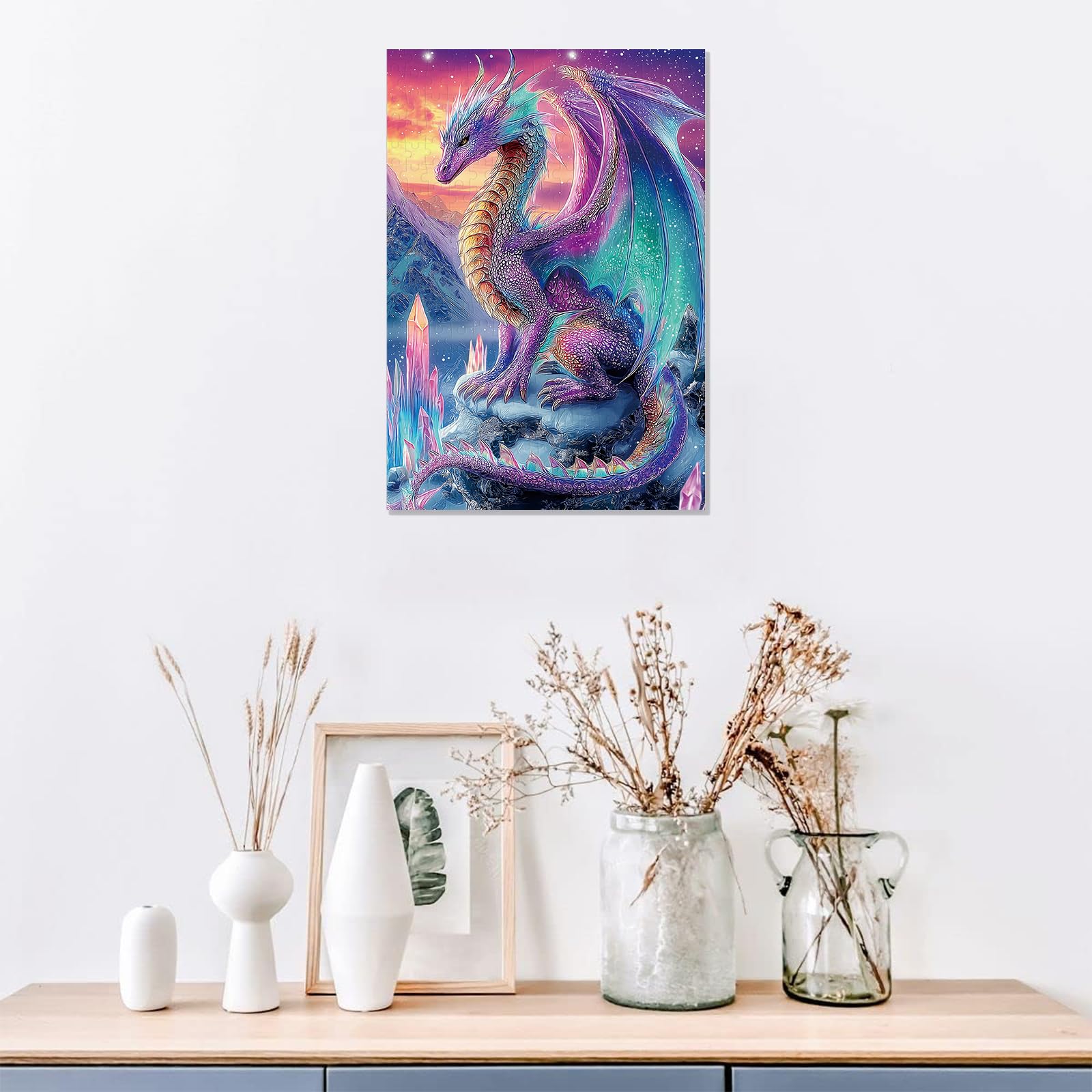 Great Jigsaw Puzzles for Adults 300 Pieces Crystal Dragon Puzzles for Adults Toys Gift Family Decoration Kids Puzzle - Image 3