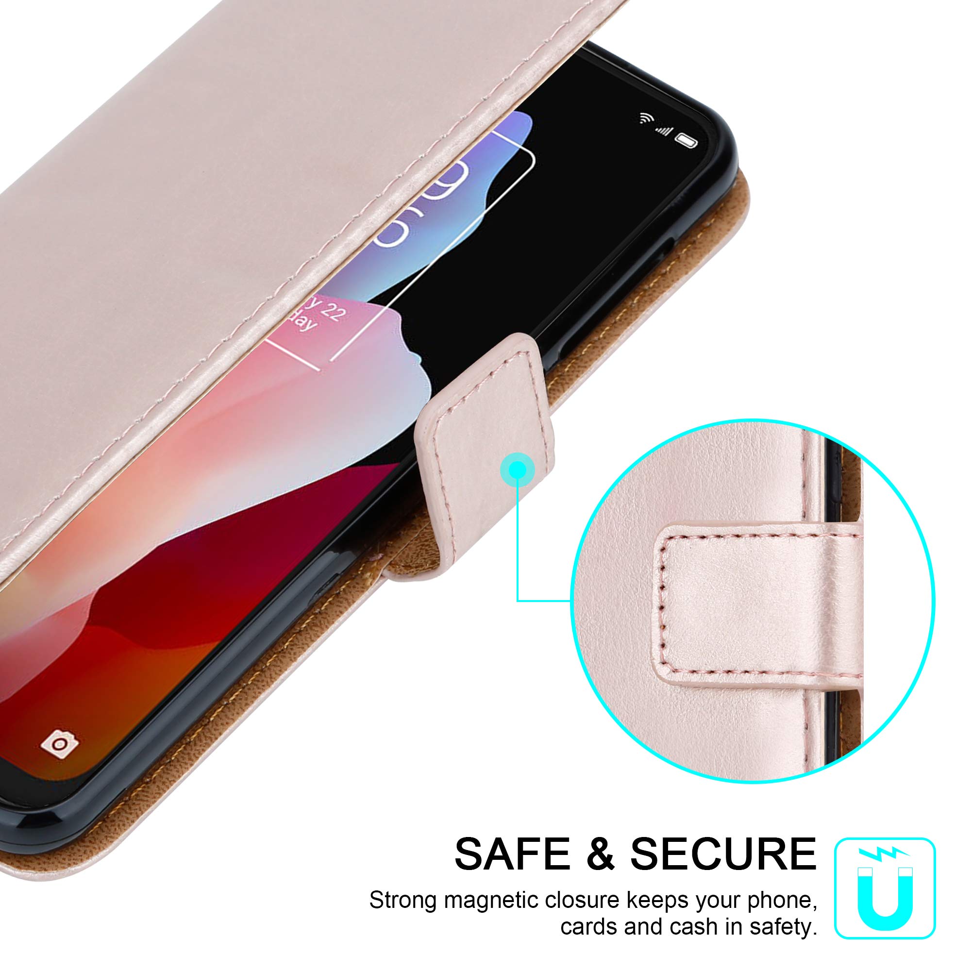 PIXFAB per TCL 10 Lite custodia in pelle per telefono con chiusura