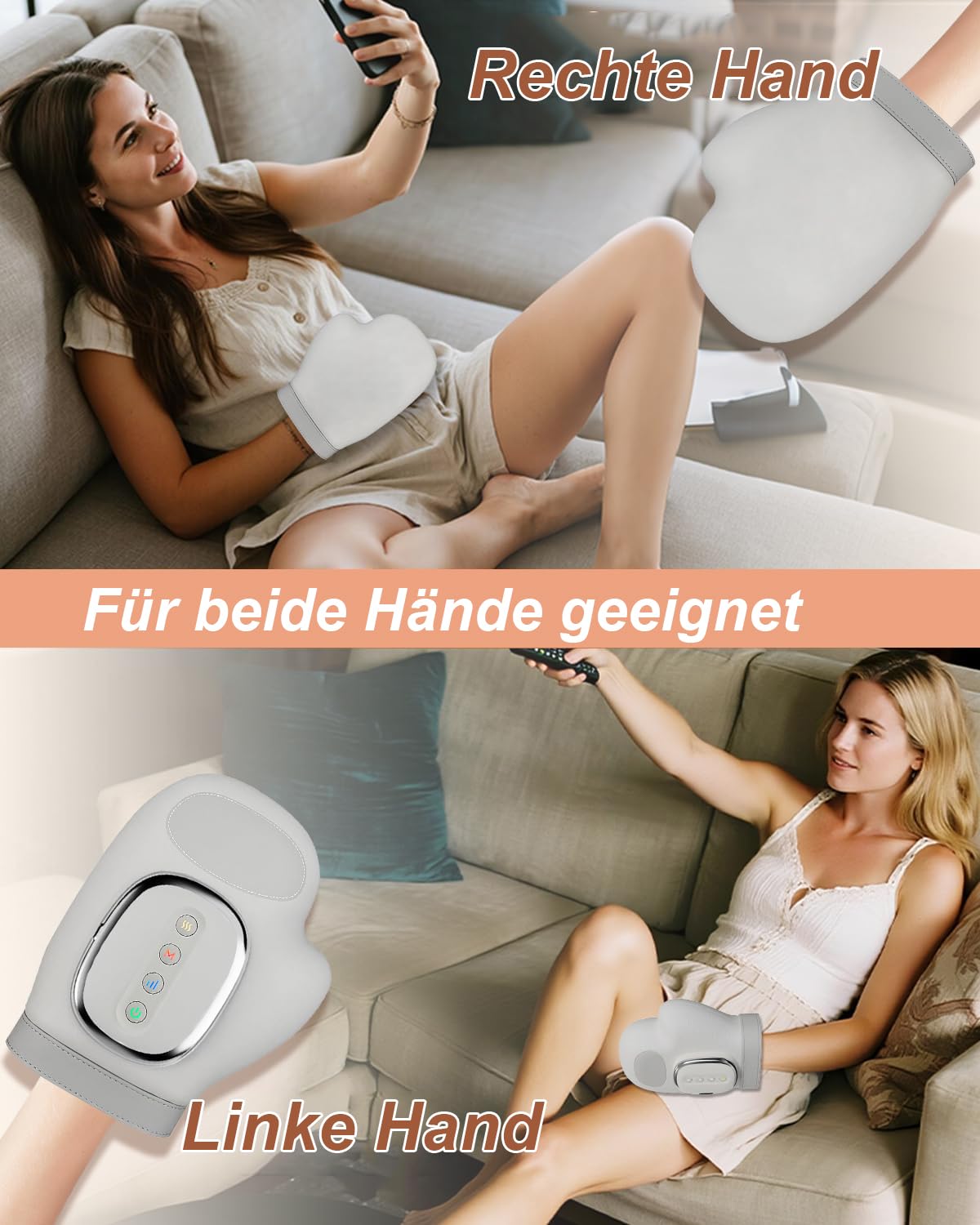Intelligentes Handmassagegerät 2026 mit Wärmekompression Elektrisches Hand Massagegerät für Hände und Handgelenk bei Arthrose und Karpaltunnel Massage Hand Elektrisch Handwärmer