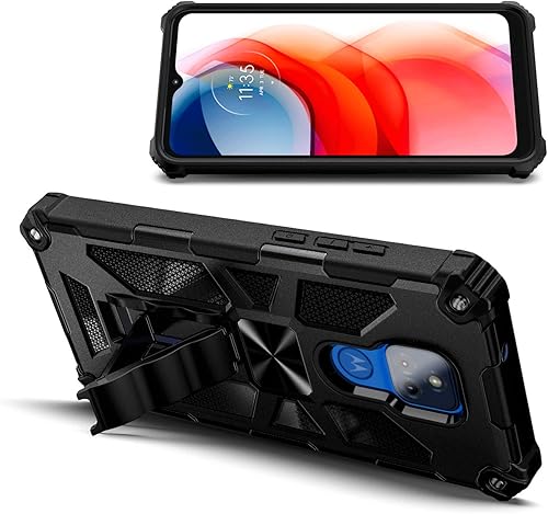 Miniatura 2 de NZND Funda para Moto G Play 2021 con protector de pantalla de vidrio templado (cobertura máxima), protección de cuerpo completo a prueba de golpes