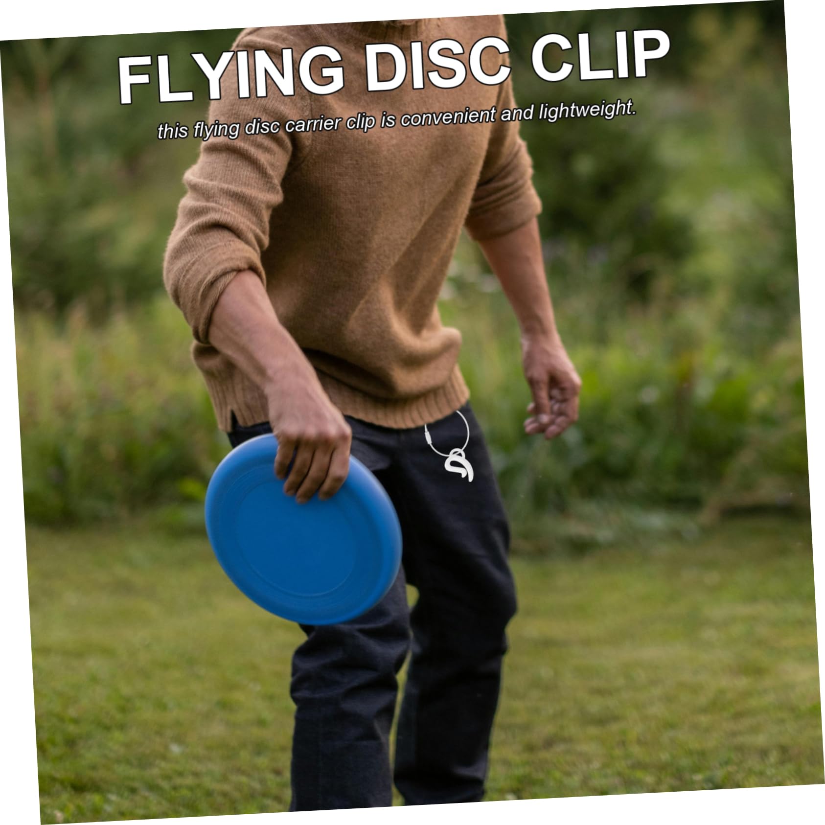 VANZACK 2pcs Compact Flying Disc Clip Disk Clamp Portable Disc Holder for Outdoor Sports