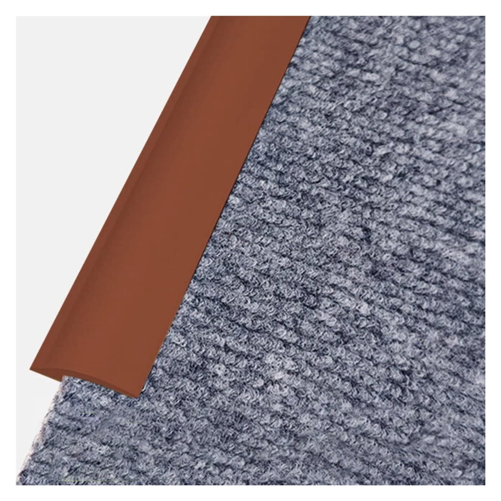 Djphofs Dark Brown Self Adhesive Carpet To Tile Transition Strip, Cuttable Pvc Floor Divider Strips, Flexible Carpets Edge Trim For Wood Tile Vinyl Flooring(,5M/16Ft)
