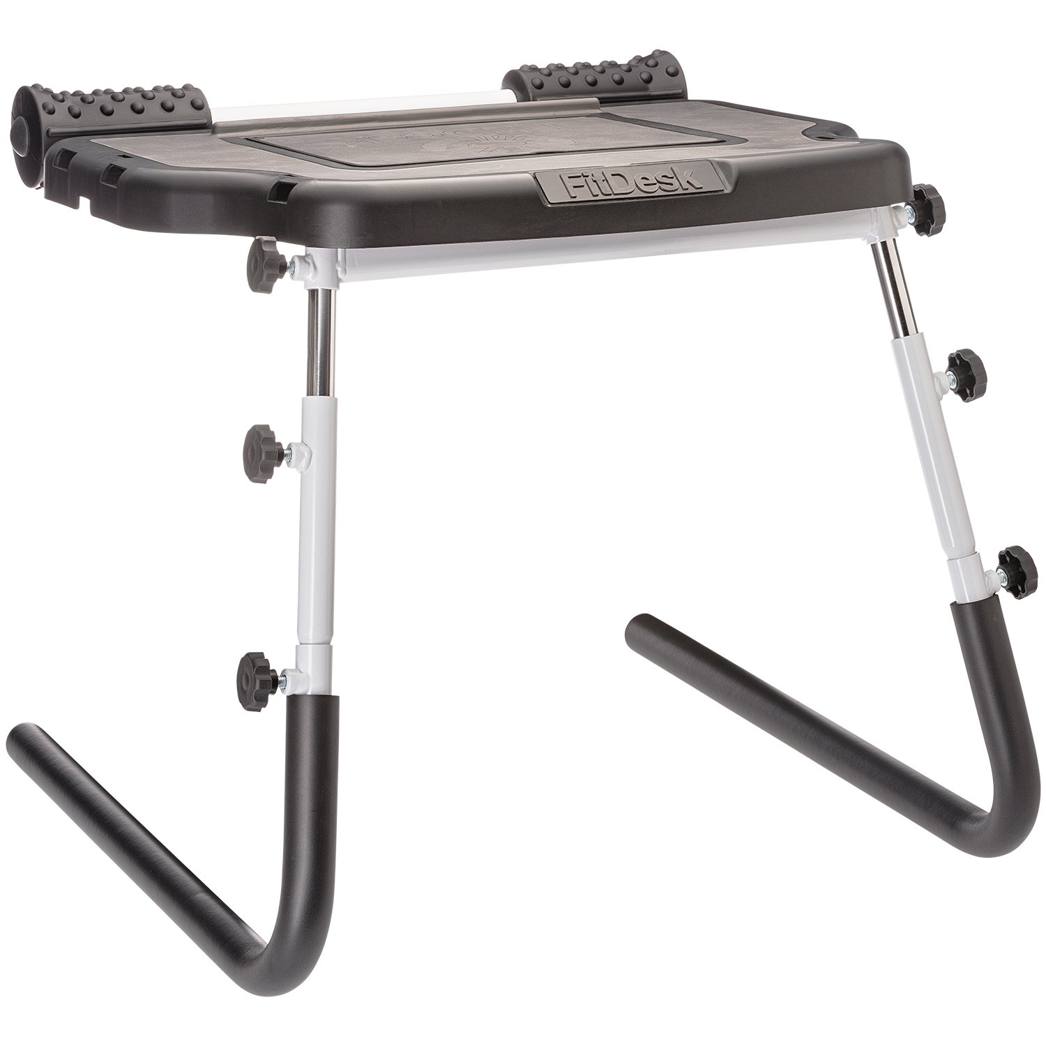 FitDesk Portable Standing Desk Converter with Massage Rollers Forearm Supports Adjustable Height Workstation 11 to 20 Ergonomic Stand-Up — view 4