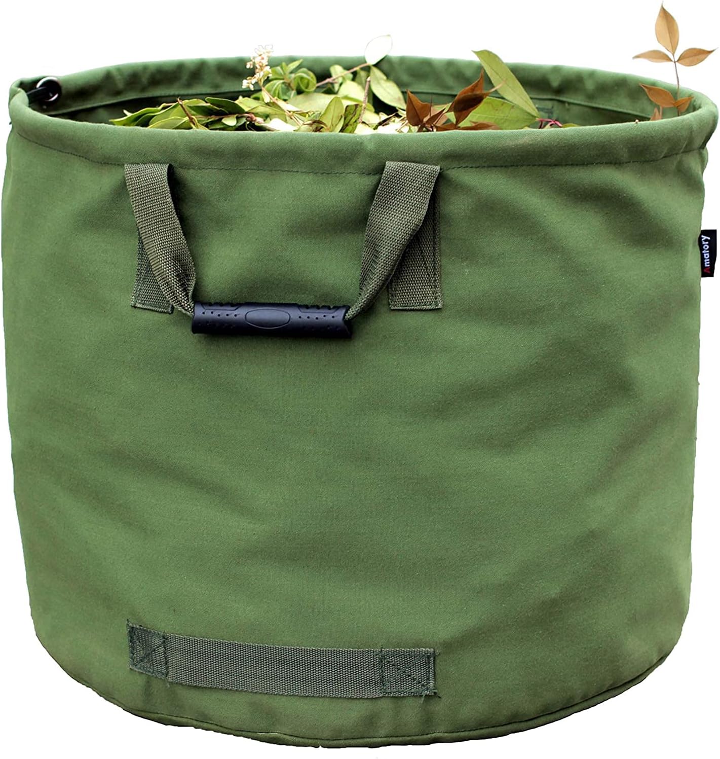 2 Pack Garden Leaf Bag Collapsible Garden Bag Canvas Reusable Gardening Bag Water Resistant Garden Leaf Waste Bag Waste Sack Yard Bulk Bags (green+green)