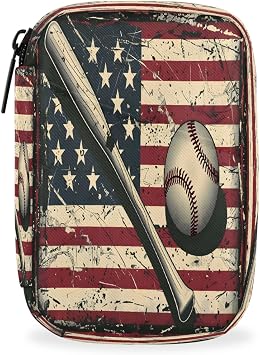 Travel Pill Case Organizer American Flag Sports Baseball Pill Box 7 Day Small Travel Containers Portable Medication Organizer Storage Birth Control Pill Holder for Travel Medicine Vitamin Fish Oil