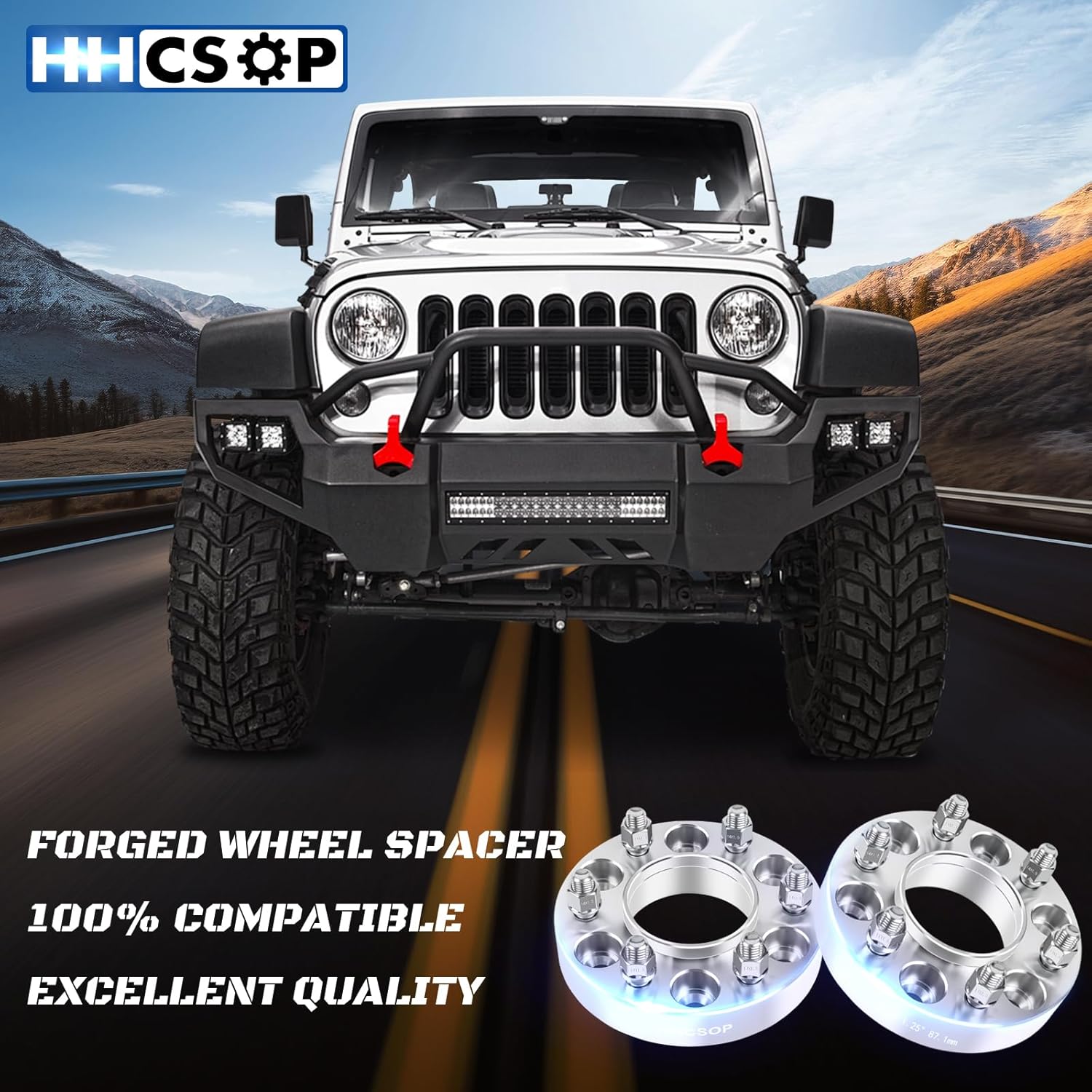 HHCSOP 6x135 Wheel Spacers for 2015-2023 Ford F150 1.25 inch (38mm) M14x2.0 Studs 87.1mm Hub Bore 6 Lug Forged Spacer for F-150 Expedition Lincoln Mark LT Navigator 1.25" Wheel Adapters, 4PCS