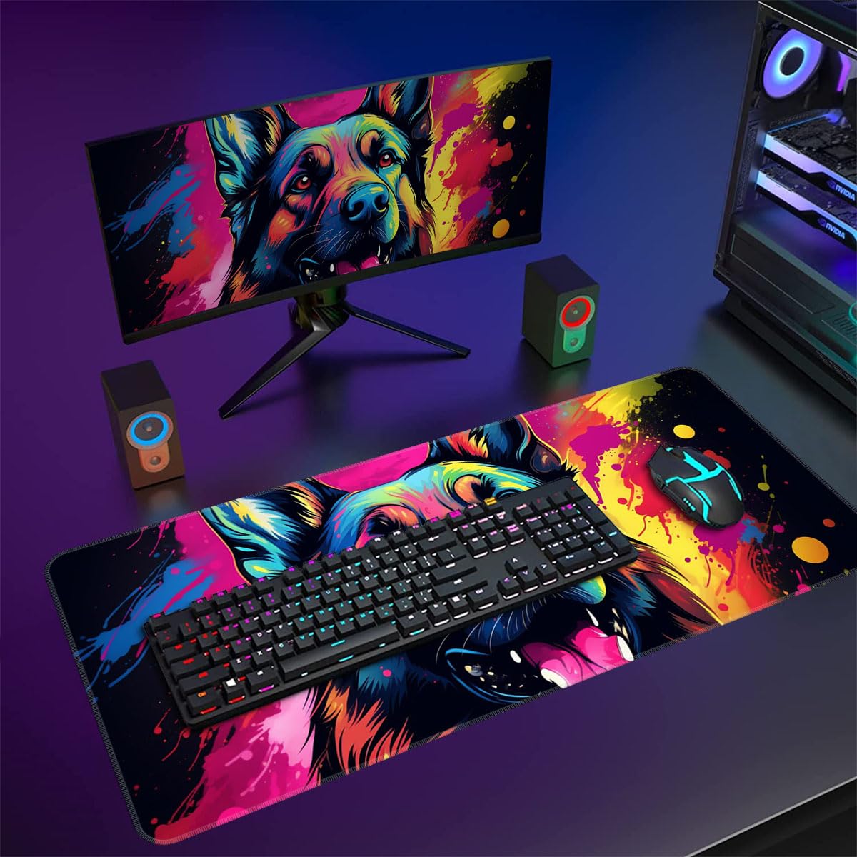 FFFAS 80x30cm Grand Tapis De Souris Tapis XXL Gamer Gaming étendu Bureau Tapis De Souris Pour Ordinateur Portable Pc En Caoutchouc Table Clavier Coussin