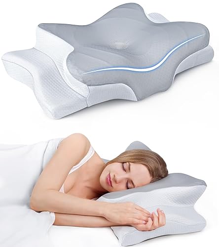 Ultra Pain Relief Cooling Pillow for Neck Support, Adjustable Cervical