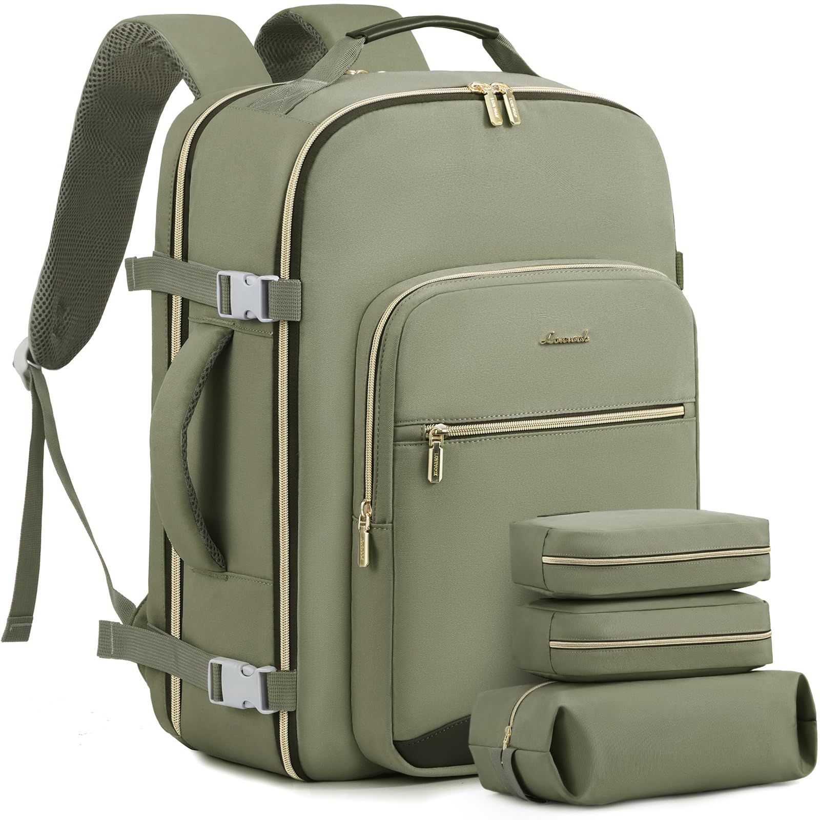 LOVEVOOK Zaino da Viaggio Aereo Bagaglio a Mano, Impermeabile Zaini Trolley Bagaglio Donna 40L Cabin Max per Ryanair Easyjet, Grande Zaino Porta PC 17 Pollici Valigia Borsa a Zainetto