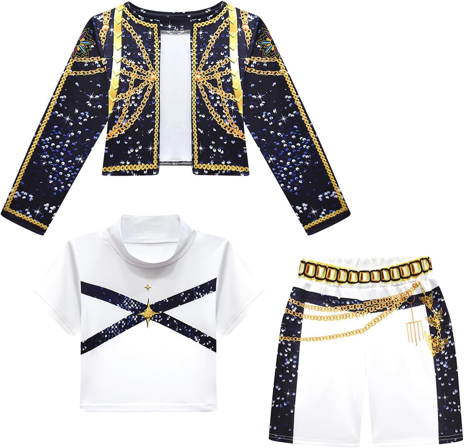 Pop Idol Cosplay Costume K-Pop Rumi Mira Zoey Popular Singers Stage Costumes for Ages 2-12 De-Mon Costumes - Image 3