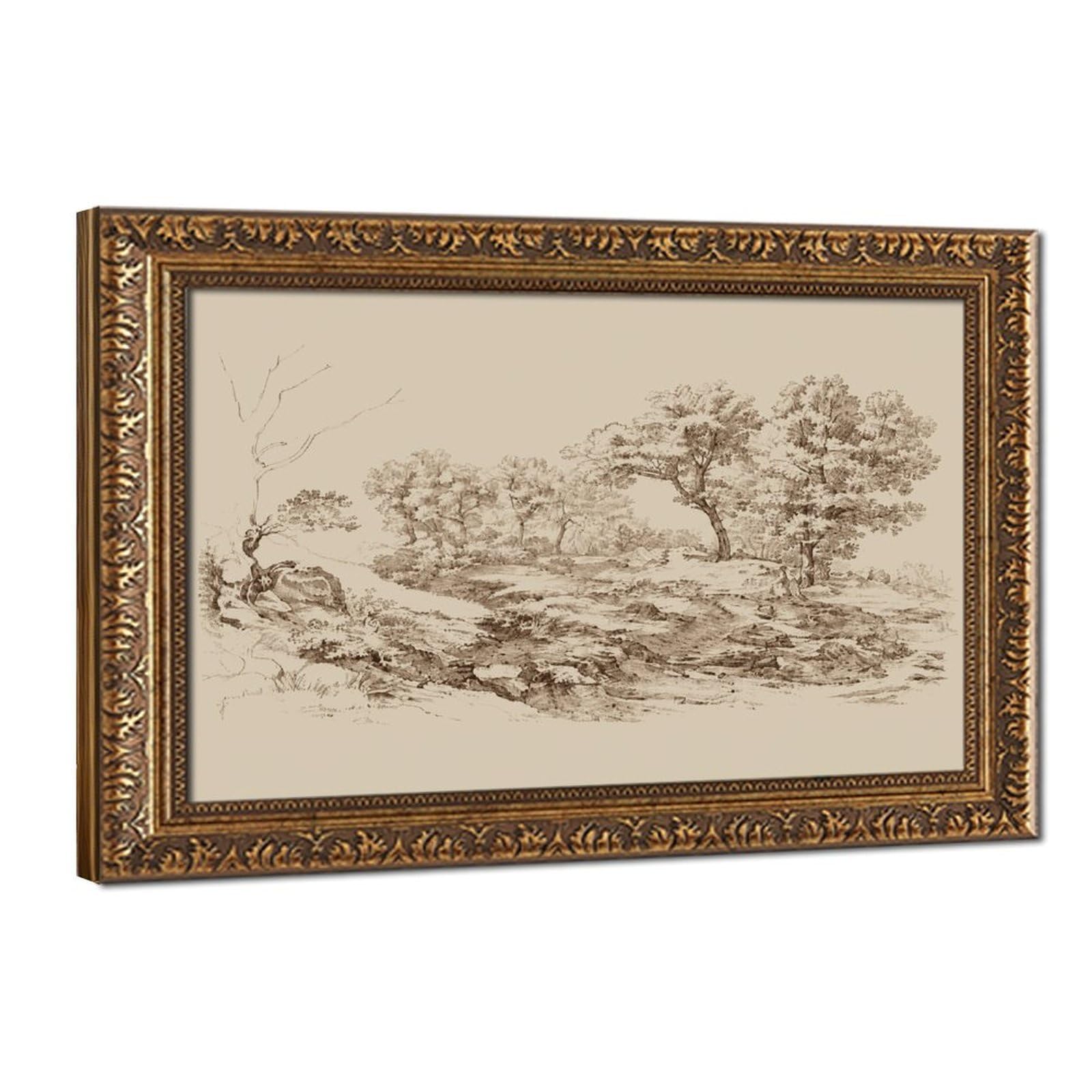 AYINUER Serene Forest Sketch（1） Canvas Poster for Living Room Decor Gift