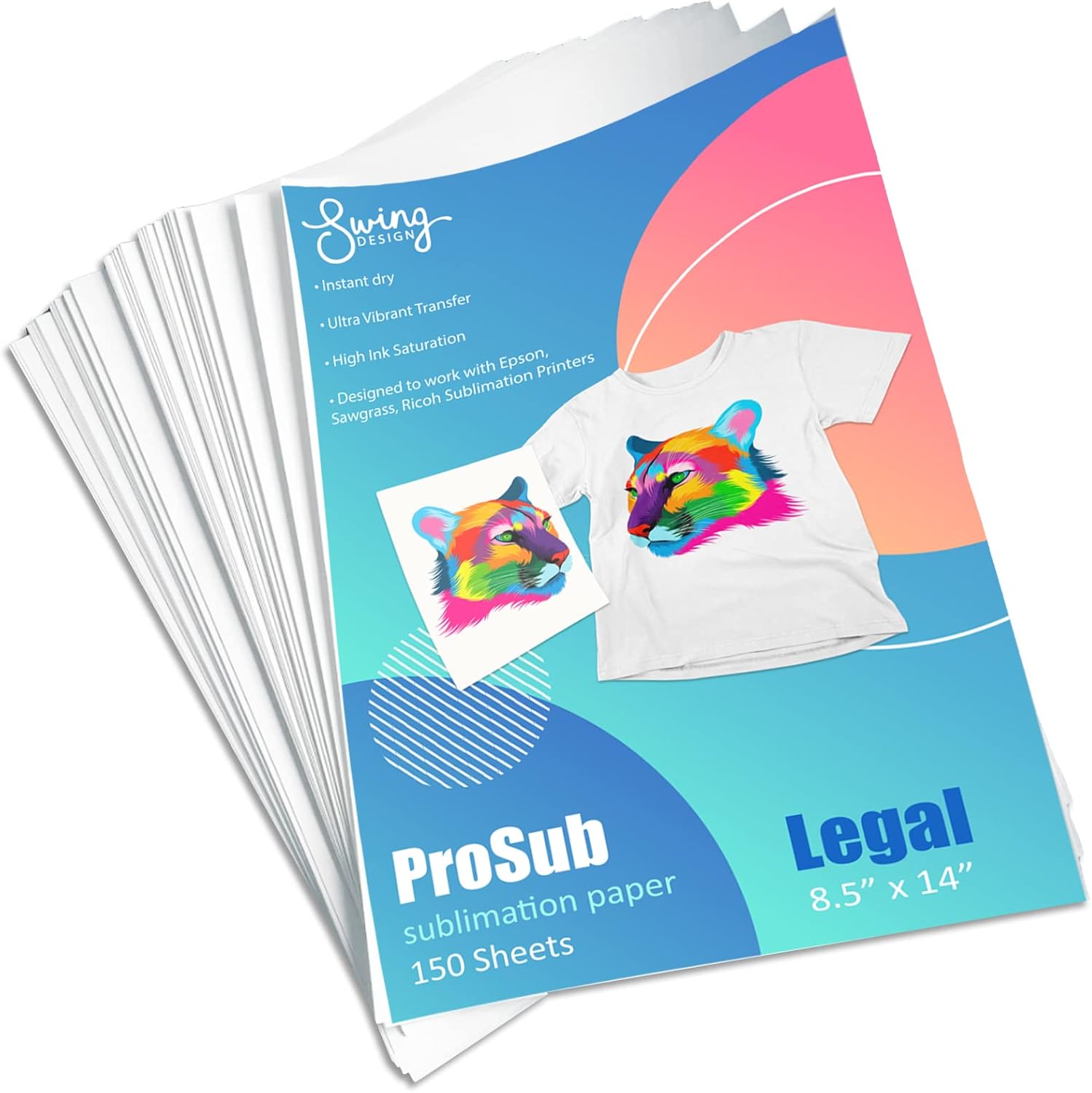 Premium Sublimation Heat Transfer Paper 8.5" x 14" - 150 Sheets