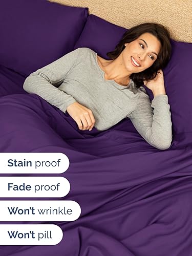 Miniatura 4 de Juego de sábanas de bolsillo extraprofundo, transpirables, refrescantes, suaves, de ajuste fácil y seguro, sin arrugas y cómodas, para hotel, 6