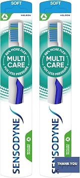 Sensodyne Daily Care Soft Toothbrush Bundle - Gentle Care for Sensitive Teeth & Gums 2 Packs