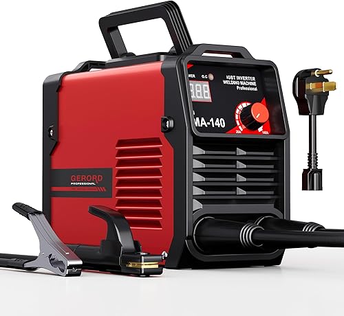Soldador de palo de 110 V220 V, máquina de soldadura de 140 amperios, máquina de soldadura portátil ARC MMA de arranque en caliente, pantalla