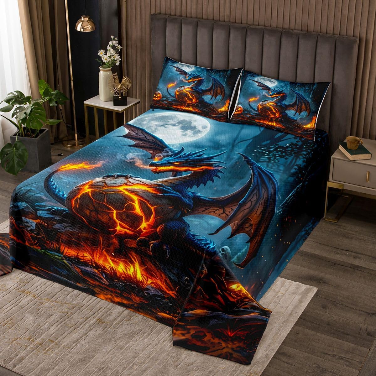jejeloiu Navy Blue Western Azte Bedspread Twin Size Rustic Southwestern Coverlet Set European Style Quilted Coverlet for All Season with 1 Pillowcase Microfiber Lightweight